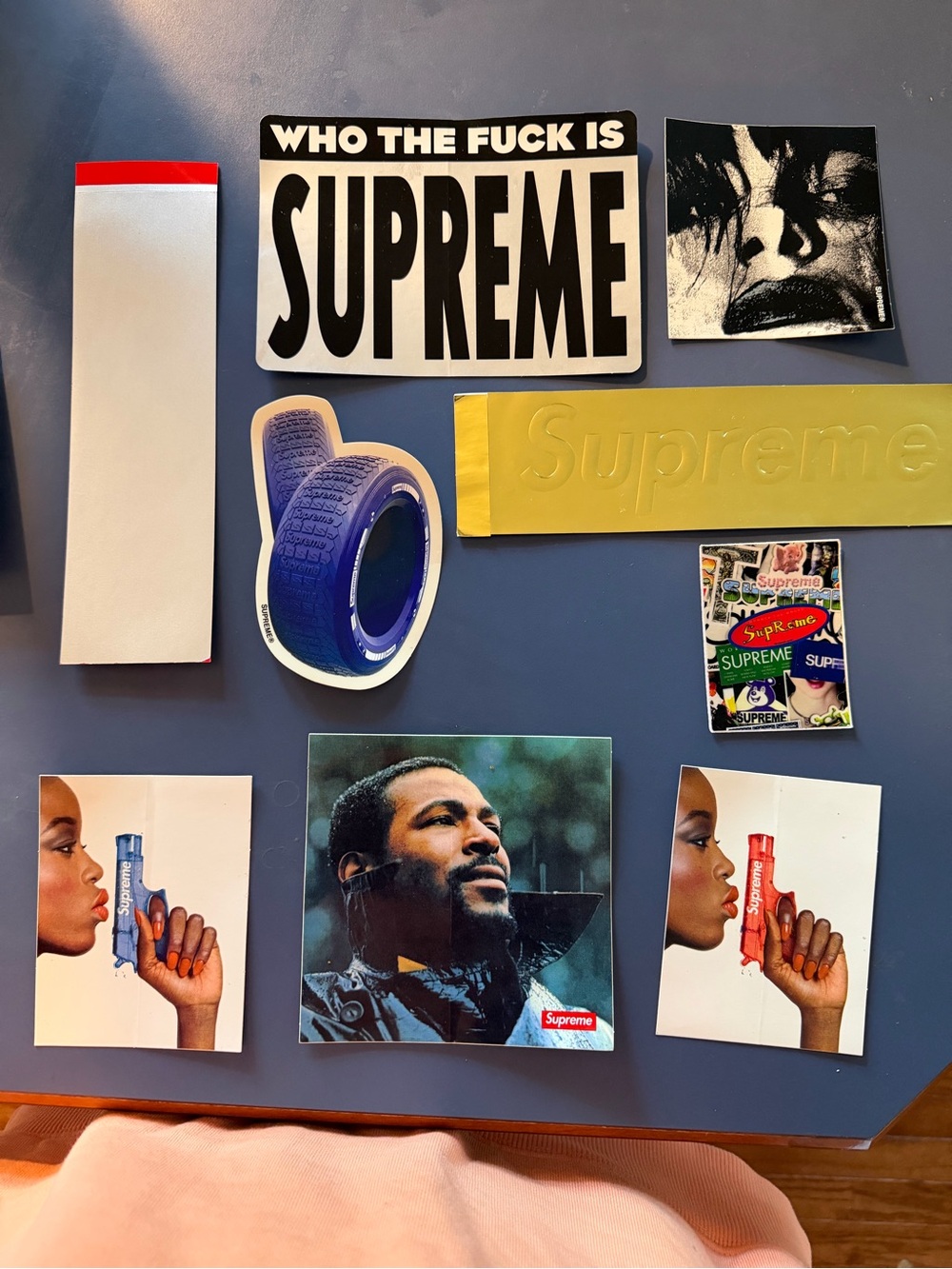 Supreme Sticker Set - Black, Yellow, Blue, Red, White